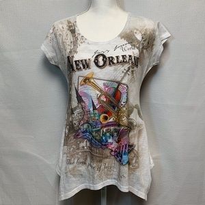 Sweet Gisele New Orleans Embellished T Size L/XL